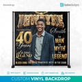 Custom Photo Birthday Backdrop, Party Backdrop, Step Repeat, Magazine Cover Man, Backdrop Welcome Sign, Gift For Him Sign Event Banner Urban