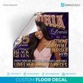 Custom Floor Decal sticker, Magazine Cover Sweet, Black King Party Decor Welcome Sign, Removable Sticker, Vinyl Floor Banner, Adhesive Vinyl