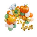Fall Engagement Party Decoration Balloon Garland | Fall In Love | Fall Engagement Party Decor | Fall Bridal Shower & Wedding Decorations