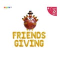 Happy Friendsgiving Banner | Thanksgiving Fall Decor | Thanksgiving Balloons Decorations | Friendsgiving Balloons | Happy Thanksgiving