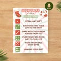Retro Christmas Gift Exchange Dice, Gift Exchange Game, Christmas Printable, Christmas Download, Party Printable, Retro Christmas, Gift Swap