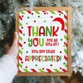 Christmas Thank You For All You Do You Are Appreciated Sign for Staff, Nurse, Pto or Teachers - INSTANT DOWNLOAD - Printable PDF File