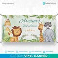 Custom Baby Shower Banner, Safari Animal Baby Shower Decor, Baby Shower Welcome Sign, Event Party Decorations, Animals Backdrop Banner