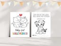 Christian Baby Shower Game or Activity | Baby's First Bible Verses Book | 22 Printable PDF Keepsake Coloring Pages | Including Table Sign