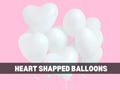Set of 30 Piece White Heart Shaped Latex Balloon Birthday Decor Valentine Day Wedding Decor Bridal Shower Engagement Party Anniversary Party