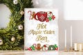 Christmas Hot Apple Cider Bar Sign, Sweet Christmas Party Table Drink Sign, 2 Sizes, INSTANT DOWNLOAD, SC01