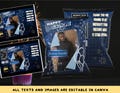 Custom Photo Black and Blue Birthday Editable in Canva Chip Bag