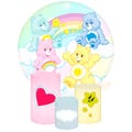 Care Bear Backdrop and 3 cylinders Cover (4 pieces) Arch Backdrop Photography Background Cylinder Cover Cartoon