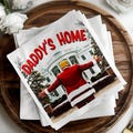 Daddy's Home humorous napkins, Donald Trump novelty napkins, Christmas and Thanksgiving party napkins, funny family event napkins