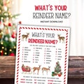 Reindeer Name Creator Printable, Printable Christmas Name Creator, Reindeer Games, Reindeer Printable Activity, Reindeer, Name Generator