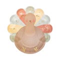 Turkey Shaped Plate, Thanksgiving Kids' Table Plate
