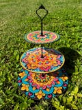 3- Tier Cupcake Stand With Diamond Art Design - Finished