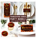 Thanksgiving Bundle for DIY, Gratitude Pack, Fall Dinner Kit, Thankful Decor, 4 Item Package - TKS03