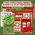 50 Christmas Bingo Cards, Printable Christmas Bingo, Scattergories, Christmas Party Game, Christmas Family Game, Christmas Family Activity
