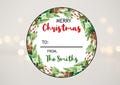 Christmas Gift Labels, Christmas Wreath Labels, Christmas Gift Tags, Christmas Present Labels, Personalized Christmas stickers
