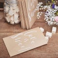 20 Kraft Wedding Sweet Bags, Love is Sweet Candy Bags, Wedding Favours, Hen Party Favours, Bridal Shower Favors, Rustic Wedding Treat Bags