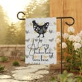 Crazy Chicken Lady Flag, Garden Flag, Chicken Garden Flag , Spring Decor, Farmhouse Decor, Welcome Garden Flag, Christmas Gift