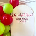 Oh What Fun Decal for Baby's First Birthday Party Backdrop Arch Sign Making Christmas Birthday Party Oh What Fun To Be One Vinyl Decal