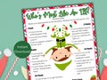 Who's Most Like An Elf Game, Holiday Office Party Games, Christmas Ice Breaker, Printable Christmas Party Game, Holiday Party Ice Breaker