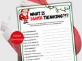 What's Santa Thinking Game, Fun Christmas Game, Christmas Party Game for kids + adults, Holiday Office Party Game, Group Christmas Game