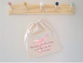Pink Bow Baby Shower Favor Bag Pink Ribbon Baby Shower Thank You Drawstring Bag for Baby Shower Personalized Favor