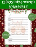 Christmas Word Scramble Game, Holiday Word Scramble, Printable Holiday Game, Group Christmas Game, Christmas Class Activity, Printable Quiz