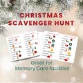 Christmas Scavenger Hunt, Memory Care Games, Christmas Printable Game, Scavenger Game, Christmas Game, Dementia Memory Game, Seniors games