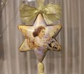 New Year's decoration,Christmas Star "Flying Angel",Christmas tree toy.Christmas gift.Festive big heart.Handcrafted.Retro toy. One of a kind