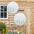 Giant Wedding Mr and Mrs Balloons, Large White Wedding Balloons, Rustic Wedding Decorations, Engagement Party Decor, Wedding Photo Backdrop