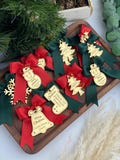Christmas Acrylic Mirror Tag, Personalized Christmas Favor Name Tag, Merry Christmas Gift Tag, 2025 Happy New Year Gift Tag, Gold-Silver Tag