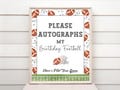 First Year Down Birthday Autograph Sign 1st Year Down Football Party Decor Football Party Autograph Sign