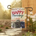 Happy Pawlidays Custom Garden Banner with Pet Dog Personalized House Flag for Pet Cat Lovers Holiday Dog Lover Gift Christmas
