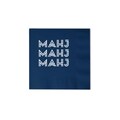 MAHJ X 3 Navy Blue Napkins, Mah Jong Gift