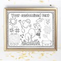 Gardening Theme Coloring Activity Sheet | Printable Gardening Party Placemat | Gardening Birthday Party Activity | Garden Party Placemat