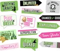 Wickedly Fun Photo Booth Props - Pink and Green Witch-Themed Party Supplies - Instant Digital Download